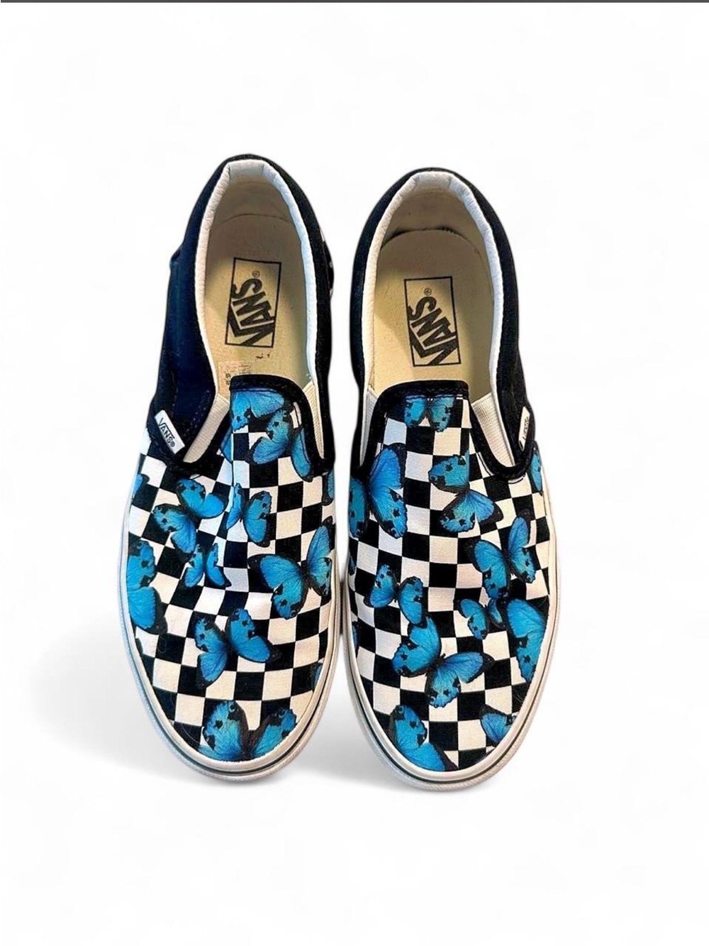 🦋 Vans Butterfly Checkerboard Slip-Ons 🦋